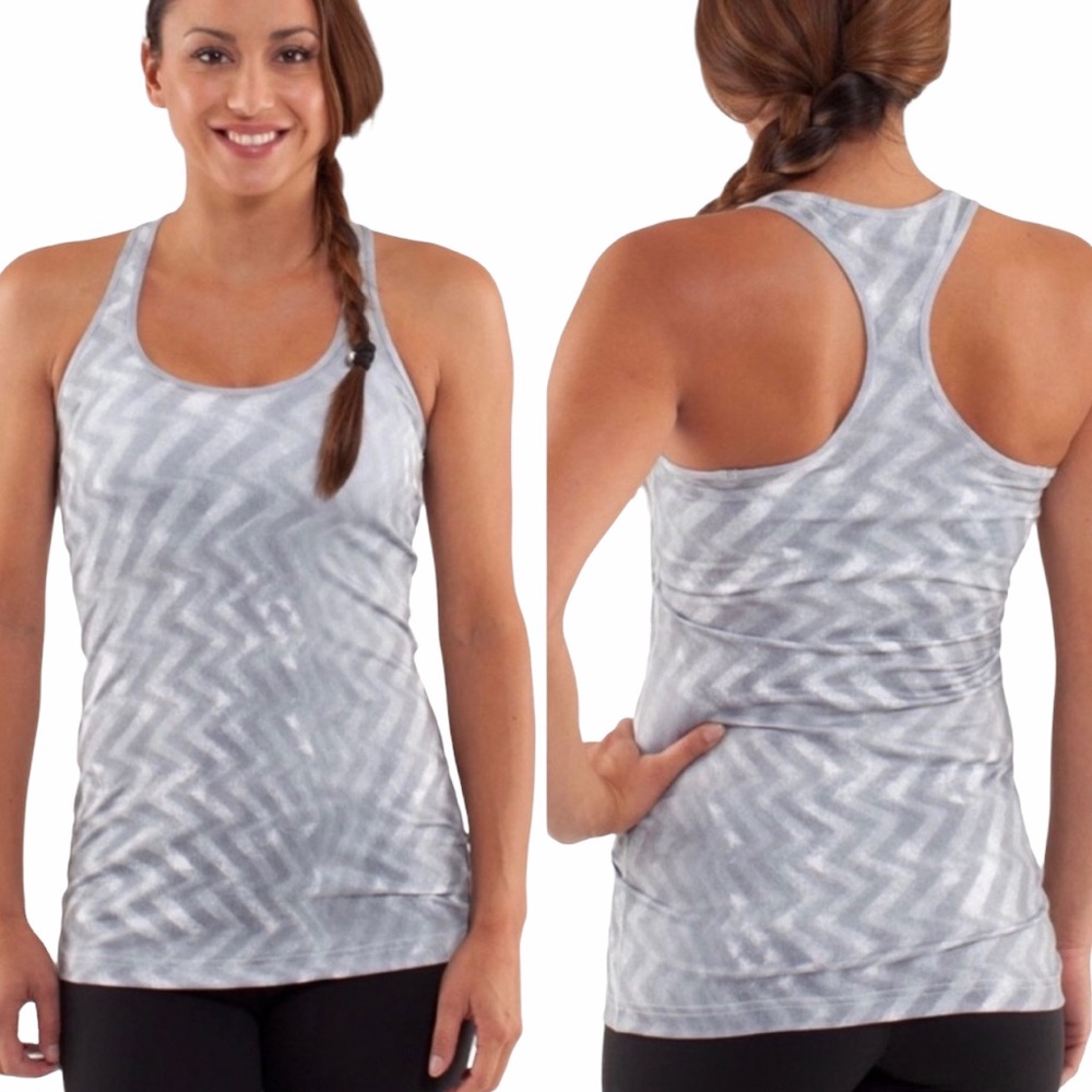 LULULEMON Cool Racerback Tank Blazer Fossil Print
